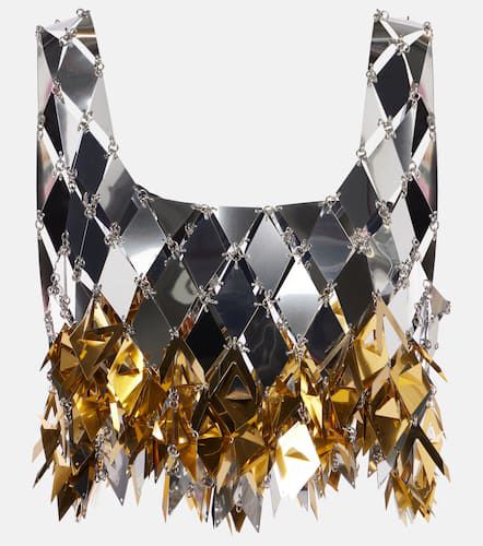 Top cropped con applicazioni metalliche - Rabanne - Modalova