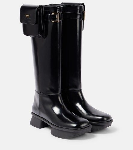Prada Leather knee-high boots - Prada - Modalova
