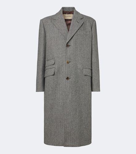 Herringbone virgin wool coat - Valentino - Modalova