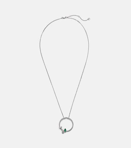 Serti Sur Vide 18kt gold necklace with diamonds and emerald - Repossi - Modalova