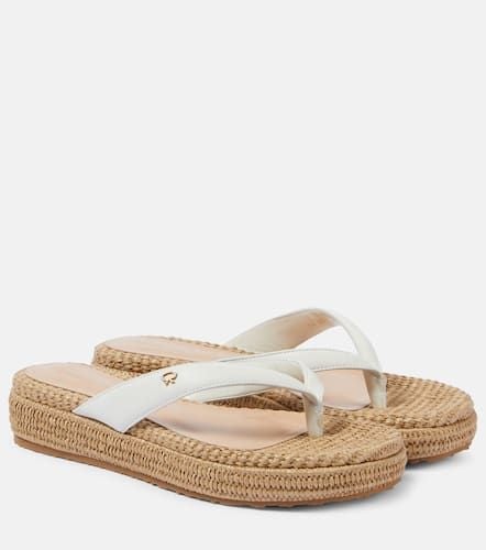 Leather platform espadrille thong sandals - Gianvito Rossi - Modalova