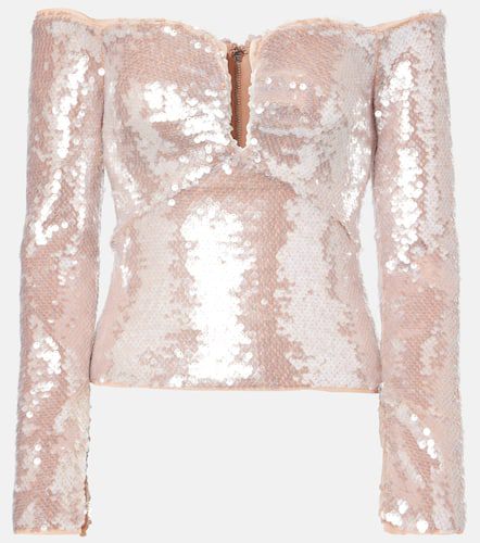 Sequined off-shoulder top - Self-Portrait - Modalova