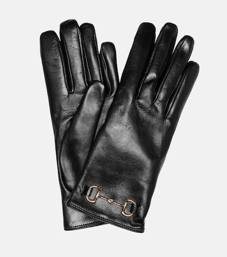 Gucci Horsebit leather gloves - Gucci - Modalova