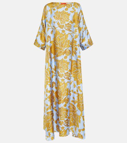 Muumuu printed silk twill maxi dress - La DoubleJ - Modalova