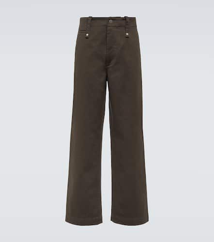 Pantalones rectos de sarga de algodón - Burberry - Modalova