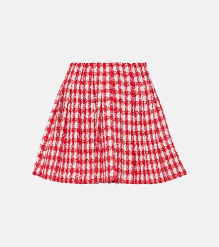 Pleated houndstooth bouclé mini skirt - Self-Portrait - Modalova