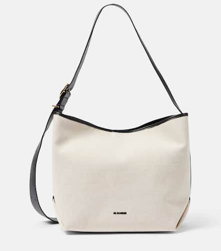 Folded Medium leather-trimmed tote bag - Jil Sander - Modalova