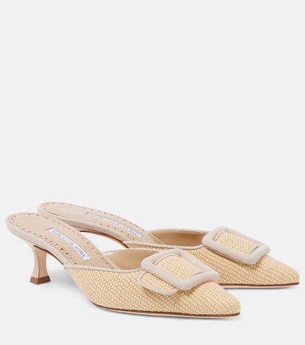 Maysale 50 raffia mules - Manolo Blahnik - Modalova