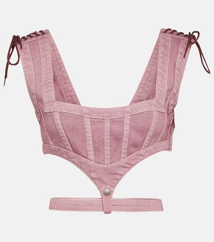X KNWLS – Top corset en jean - Jean Paul Gaultier - Modalova