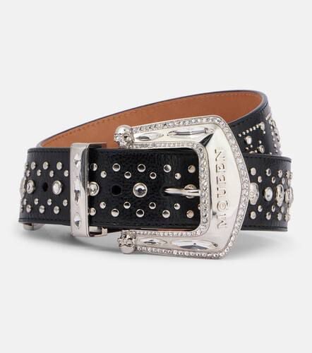 Studded leather belt - Alexander McQueen - Modalova