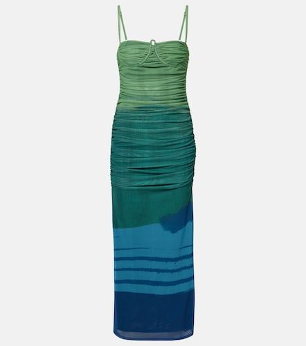 SIR Draped printed mesh maxi dress - SIR - Modalova