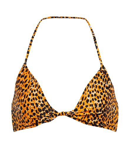 Top bikini con stampa leopardata - Ganni - Modalova