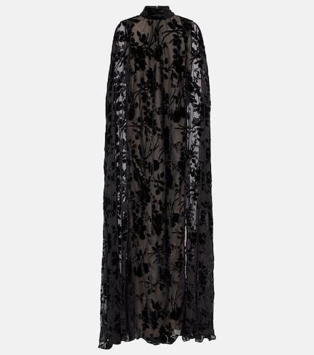 Floral sheer caped velvet gown - Rodarte - Modalova