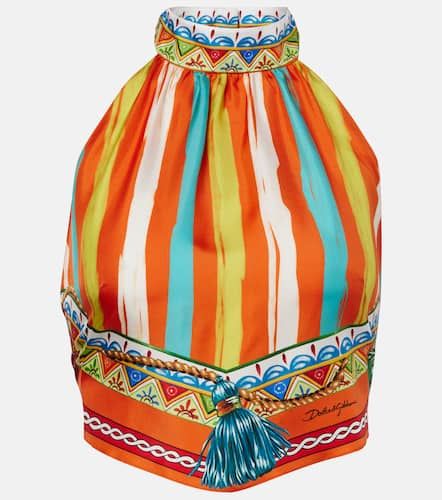 Dolce&Gabbana Top rayé en soie - Dolce&Gabbana - Modalova