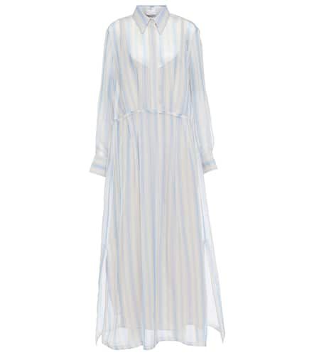 Striped silk dress - Brunello Cucinelli - Modalova