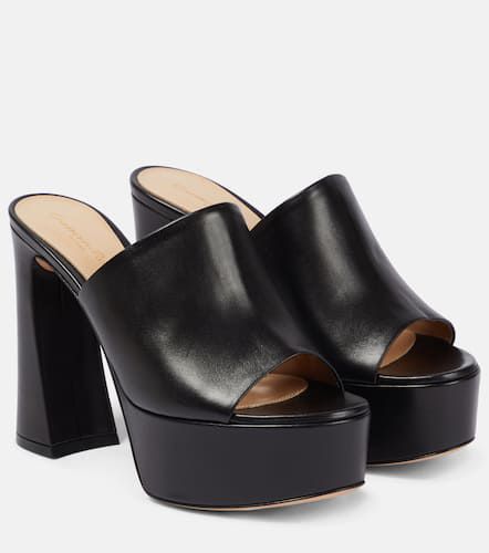 Holly leather platform mules - Gianvito Rossi - Modalova