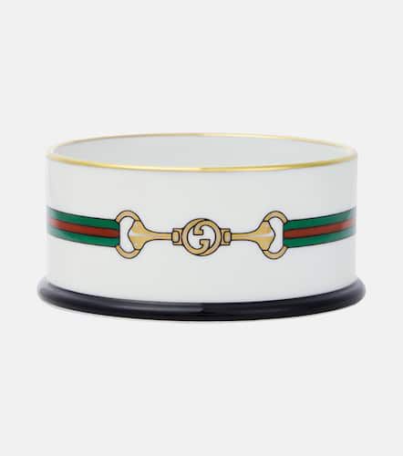 Bol para mascota de porcelana con Horsebit - Gucci - Modalova