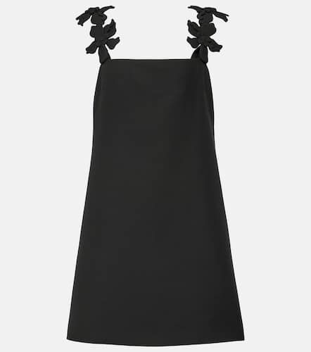 Floral-appliqué wool and silk minidress - Valentino - Modalova