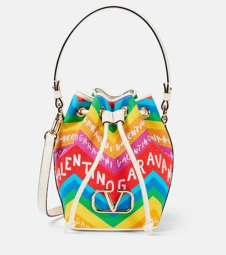 Sac seau VLogo Mini en toile - Valentino Garavani - Modalova