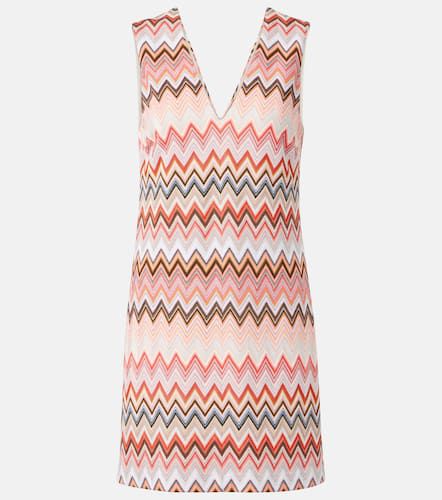 Vestido corto de mezcla de algodón en zigzag - Missoni - Modalova