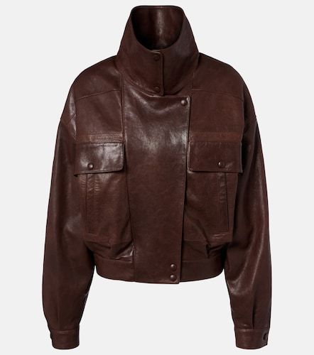 Saint Laurent Leather bomber jacket - Saint Laurent - Modalova