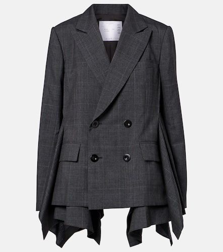 Blazer de lana a cuadros Príncipe de Gales - Sacai - Modalova