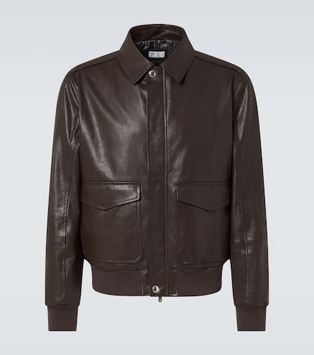 Chaqueta de aviador de piel - Brunello Cucinelli - Modalova