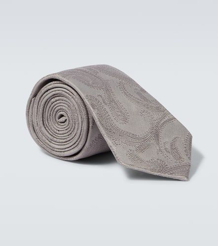 Paisley printed silk tie - Brunello Cucinelli - Modalova