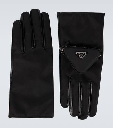 Prada Nylon and leather gloves - Prada - Modalova