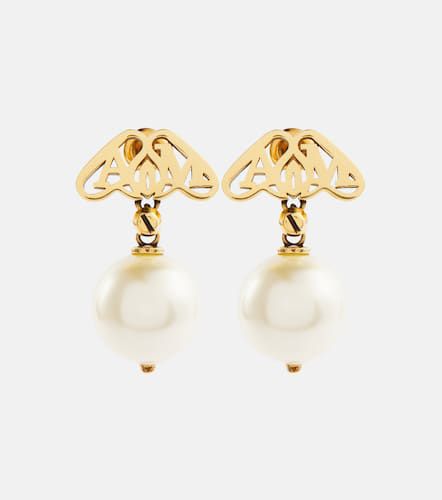 Seal faux pearl earrings - Alexander McQueen - Modalova