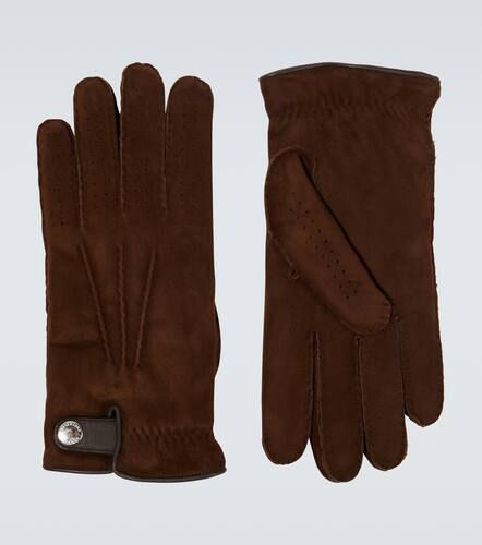 Handschuhe aus Veloursleder mit Shearling-Futter - Brunello Cucinelli - Modalova
