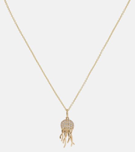 Collar Jellyfish de oro de 14 ct con diamantes - Sydney Evan - Modalova