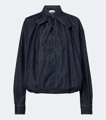 Tie-neck denim blouse - Dries Van Noten - Modalova