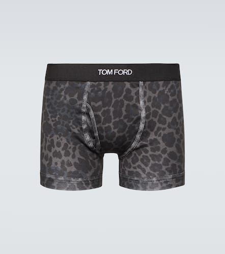 Leopard-print cotton-blend boxer briefs - Tom Ford - Modalova