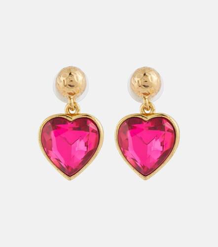 Â80s Heart crystal drop earrings - Oscar de la Renta - Modalova