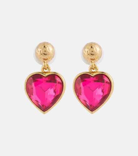 Orecchini pendenti ‘80s Heart con cristalli - Oscar de la Renta - Modalova
