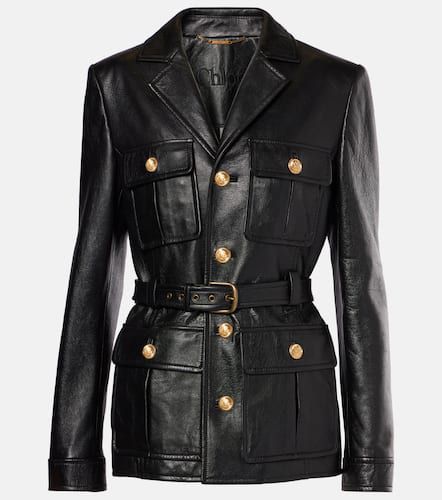 ChloÃ© Belted leather jacket - Chloe - Modalova