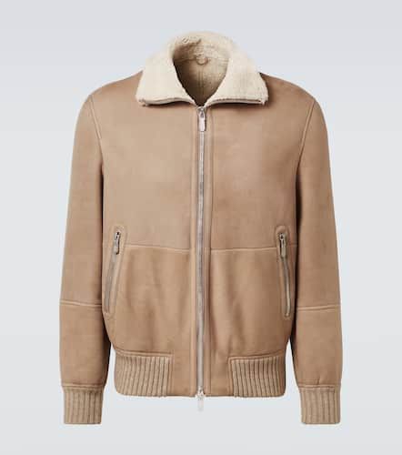 Lederjacke mit Shearling - Brunello Cucinelli - Modalova