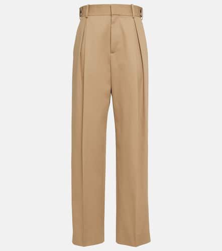 High-rise cotton twill tapered pants - Bottega Veneta - Modalova