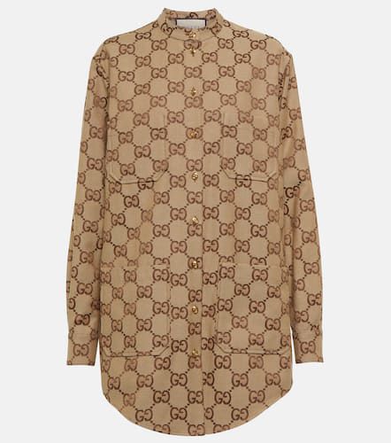 Gucci GG cotton-blend canvas shirt - Gucci - Modalova