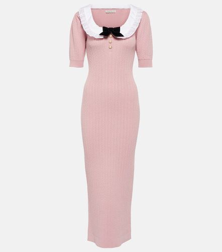 Embellished cotton-blend midi dress - Alessandra Rich - Modalova