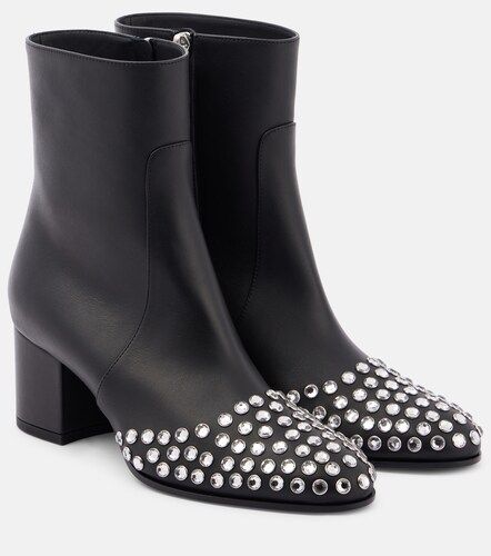 Embellished leather ankle boots - Alaia - Modalova