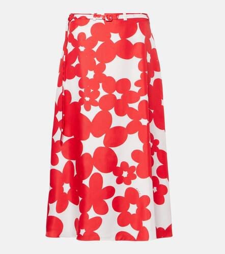 Marni Falda midi de seda estampada - Marni - Modalova