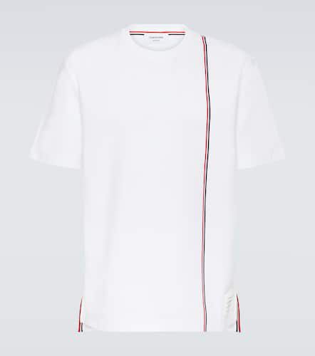 Camiseta de algodón con ribetes de rayas - Thom Browne - Modalova