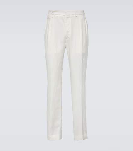 Silk and linen straight pants - Ralph Lauren Purple Label - Modalova