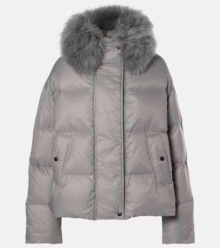 Daunenjacke mit Shearling - Yves Salomon - Modalova