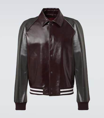 Gucci Leather bomber jacket - Gucci - Modalova