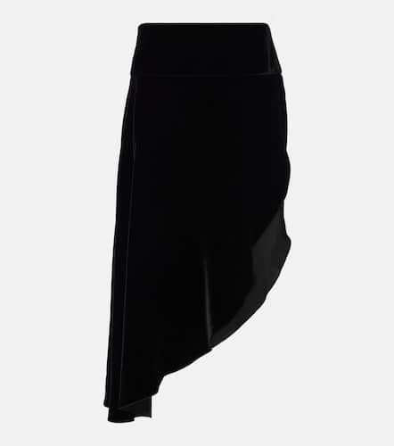 Alaïa Falda midi asimétrica de terciopelo - Alaia - Modalova