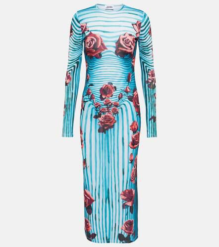 Floral jersey midi dress - Jean Paul Gaultier - Modalova