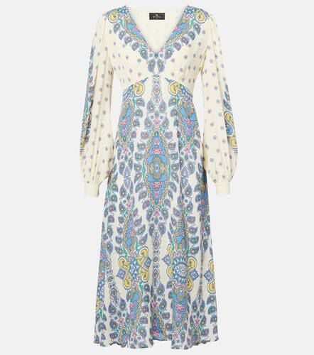 Paisley crÃªpe de chine midi dress - Etro - Modalova